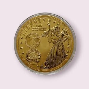 Patterns On U.S. Coinage: 1907 Saint-Gaudens Double Eagle Colossal Coin w/COA